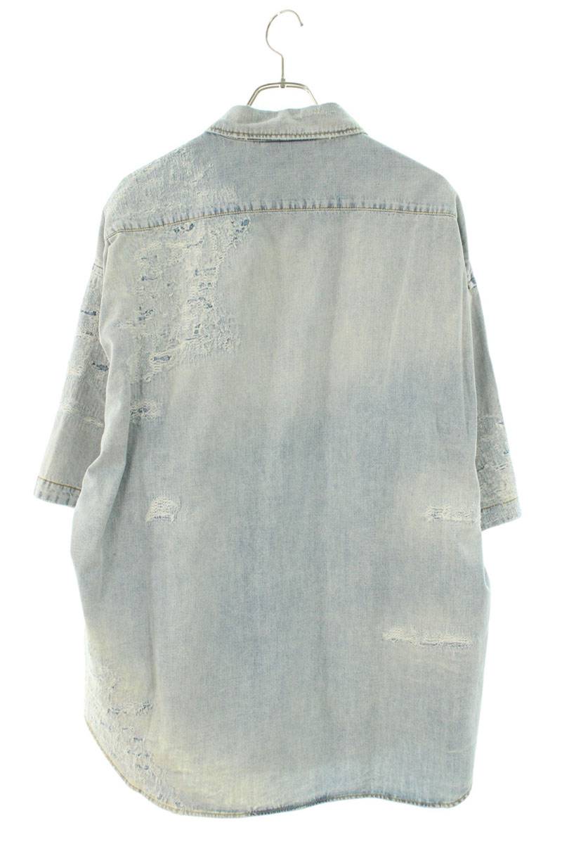 ACNE STUDIOS 26SS Repaired Cotton Short Sleeve Shirt Size M