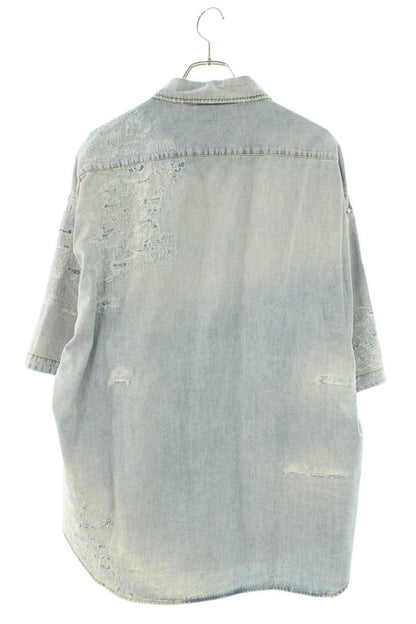 ACNE STUDIOS 26SS Repaired Cotton Short Sleeve Shirt Size M