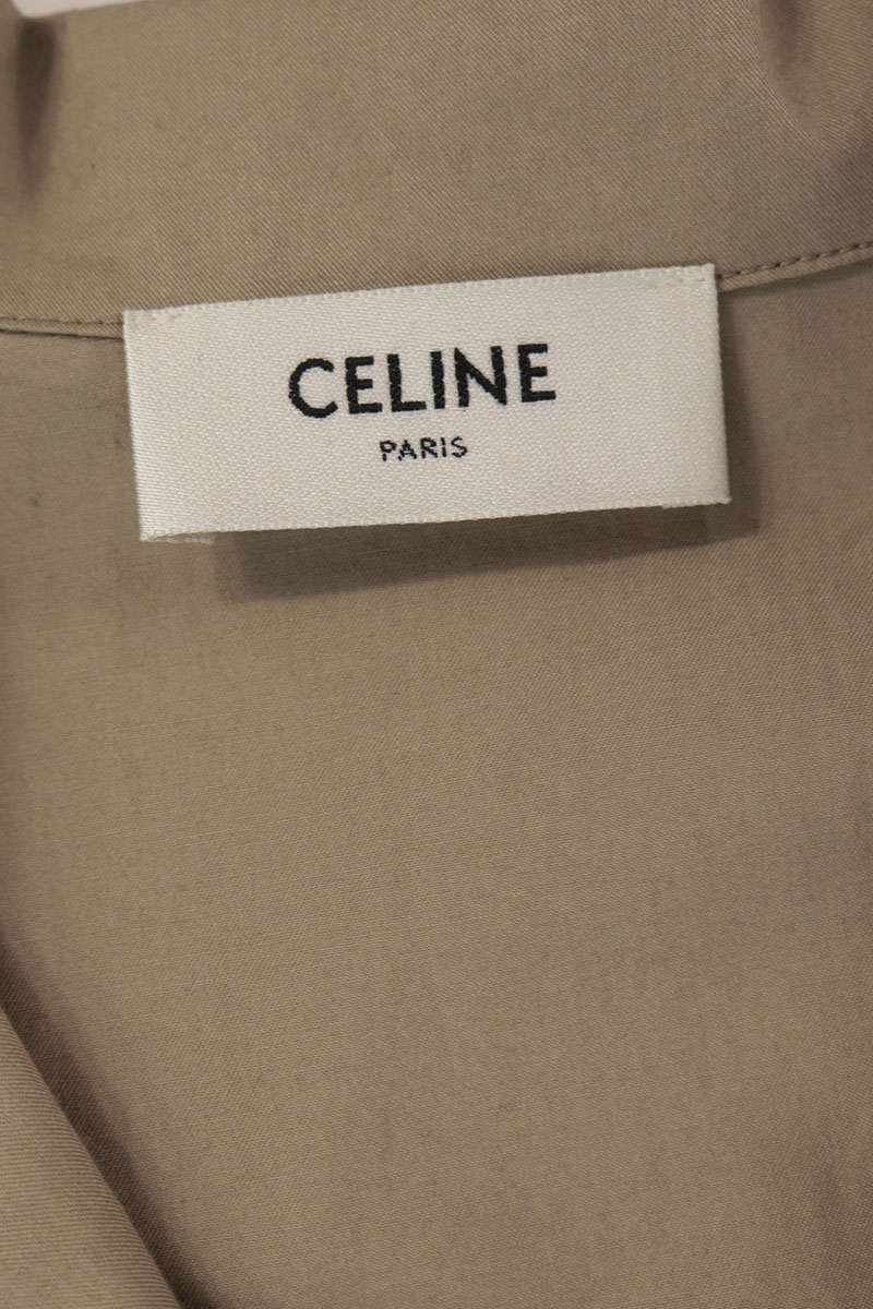 CELINE SS26 Triomphe Scout Short Sleeve Shirt Beige Size XXL