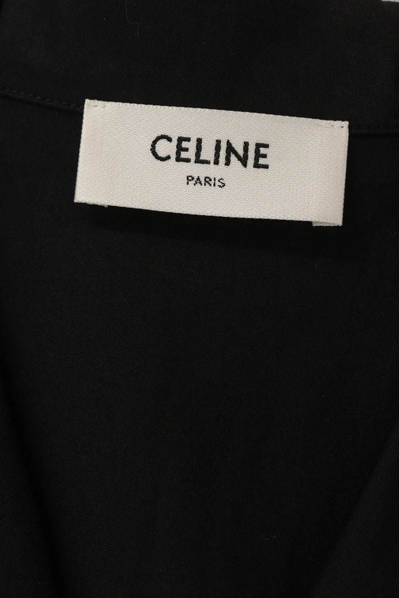 CELINE SS26 Triomphe Scout Short Sleeve Shirt Black Size XXL