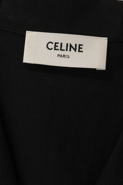 CELINE SS26 Triomphe Scout Short Sleeve Shirt Black Size XXL