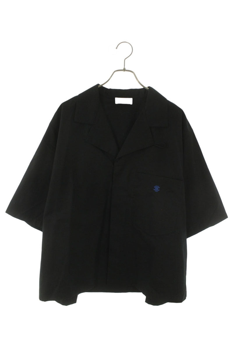 CELINE SS26 Triomphe Scout Short Sleeve Shirt Black Size XXS