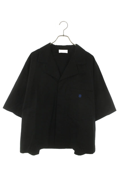 CELINE SS26 Triomphe Scout Short Sleeve Shirt Black Size XXS