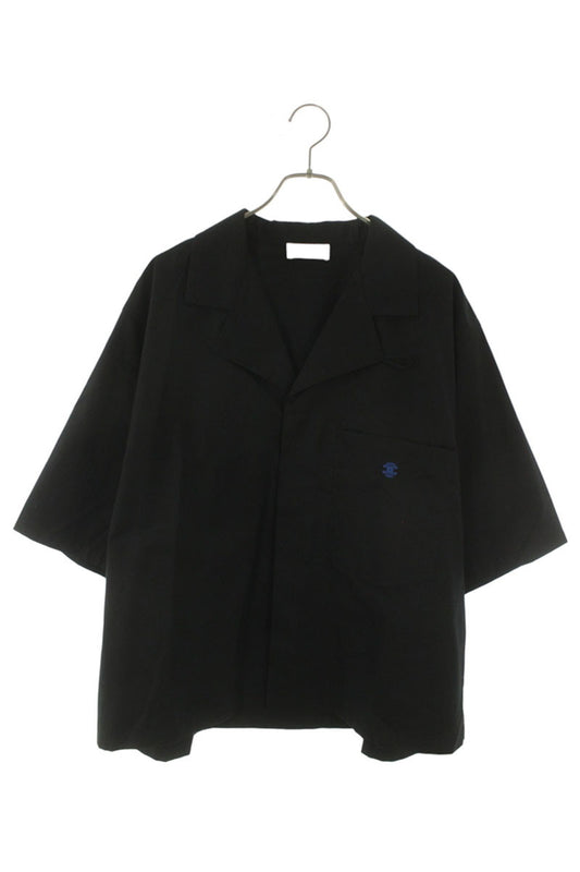 CELINE SS26 Triomphe Scout Short Sleeve Shirt Black Size XXS