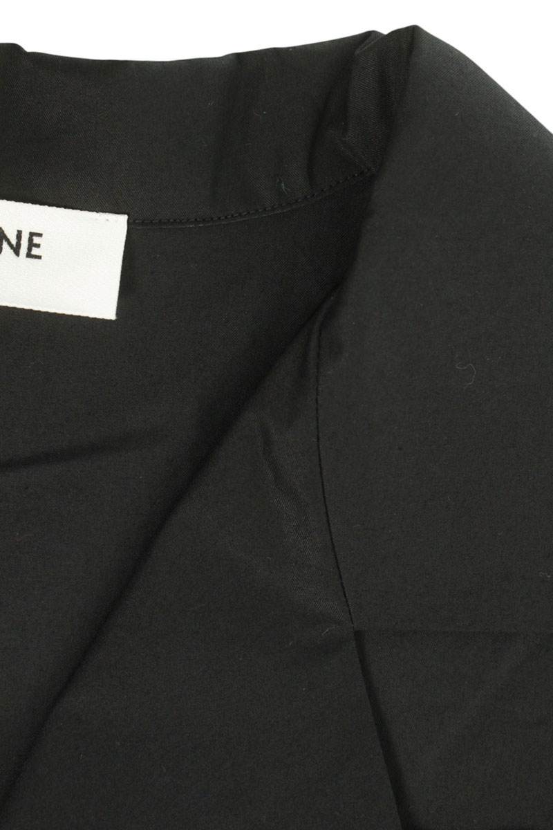 CELINE SS26 Triomphe Scout Short Sleeve Shirt Black Size XXS
