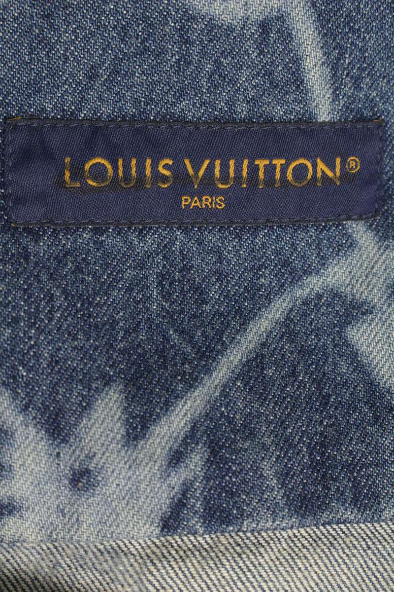 LOUISVUITTON 24AW Monogram Print Denim Shirt Size S