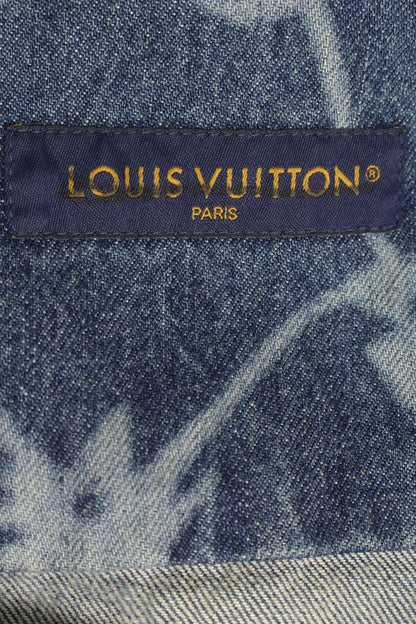 LOUISVUITTON 24AW Monogram Print Denim Shirt Size S