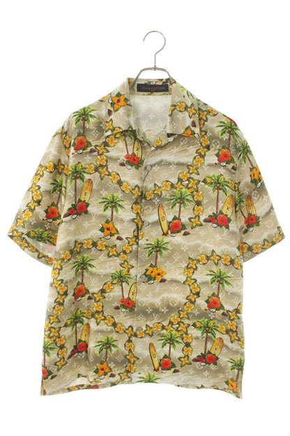 LOUISVUITTON 24AW Monogram All-Over Sleeve Shirt Size XS
