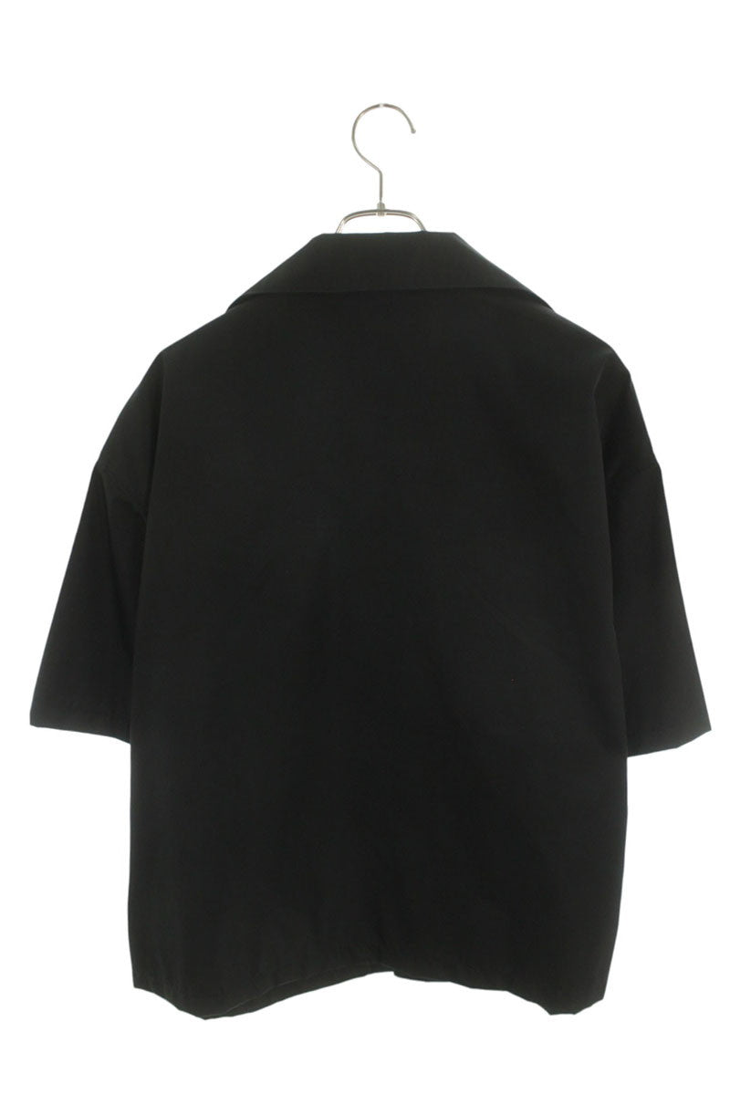 PRADA Re-Nylon Triangle Plate S/S Shirt Black Size M