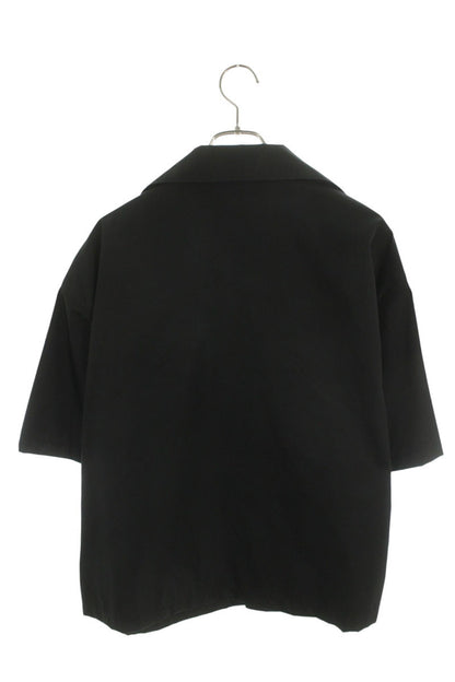 PRADA Re-Nylon Triangle Plate S/S Shirt Black Size M