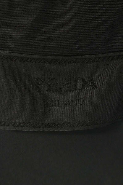PRADA Re-Nylon Triangle Plate S/S Shirt Black Size M