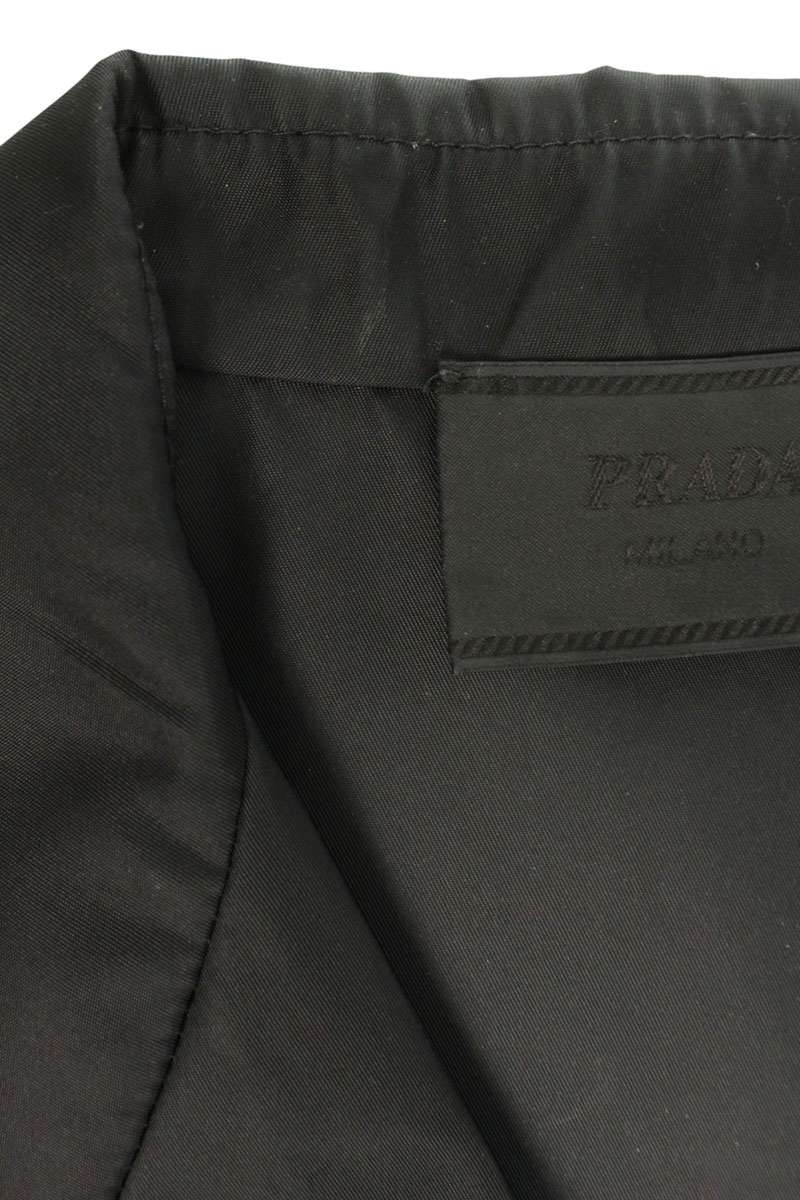 PRADA Re-Nylon Triangle Plate S/S Shirt Black Size XL