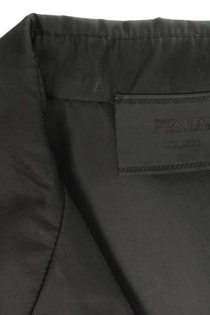 PRADA Re-Nylon Triangle Plate S/S Shirt Black Size XL