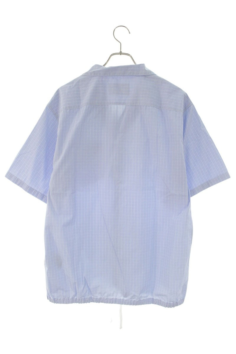 PRADA Triangle Patch Check Drawstring Shirt Multi Size XL