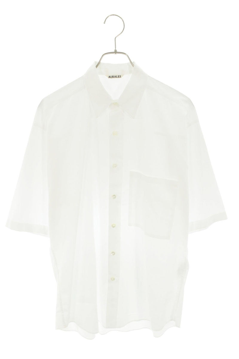 AURALEE 25SS White Washed Finx Twill Big Half Sleeve Size 4