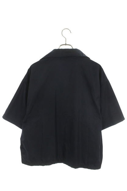 PRADA Re-Nylon Logo Plate S/S Shirt Navy Size S