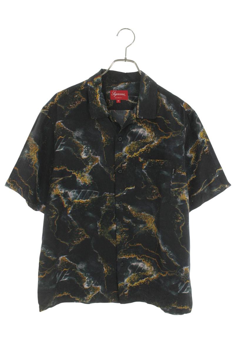 SUPREME 20AW Marble Silk S/S Shirt Size M