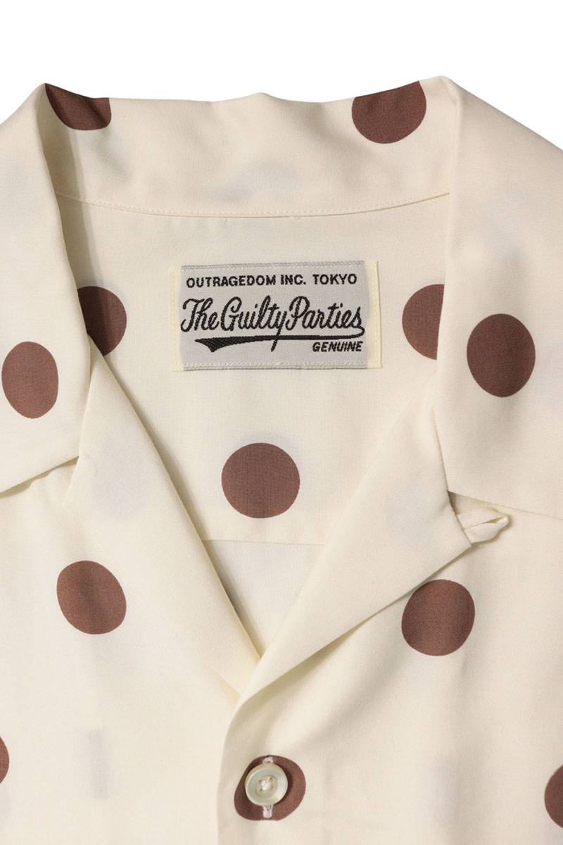 WACKO MARIA Dot Pattern Rayon Short Sleeve Shirt Size M