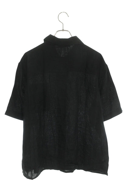 LOEWE Anagram Pocket Linen S/S Shirt Black Size 37
