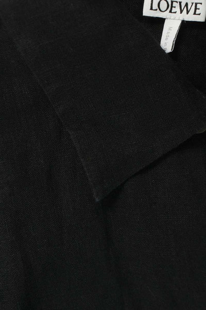 LOEWE Anagram Pocket Linen S/S Shirt Black Size 37