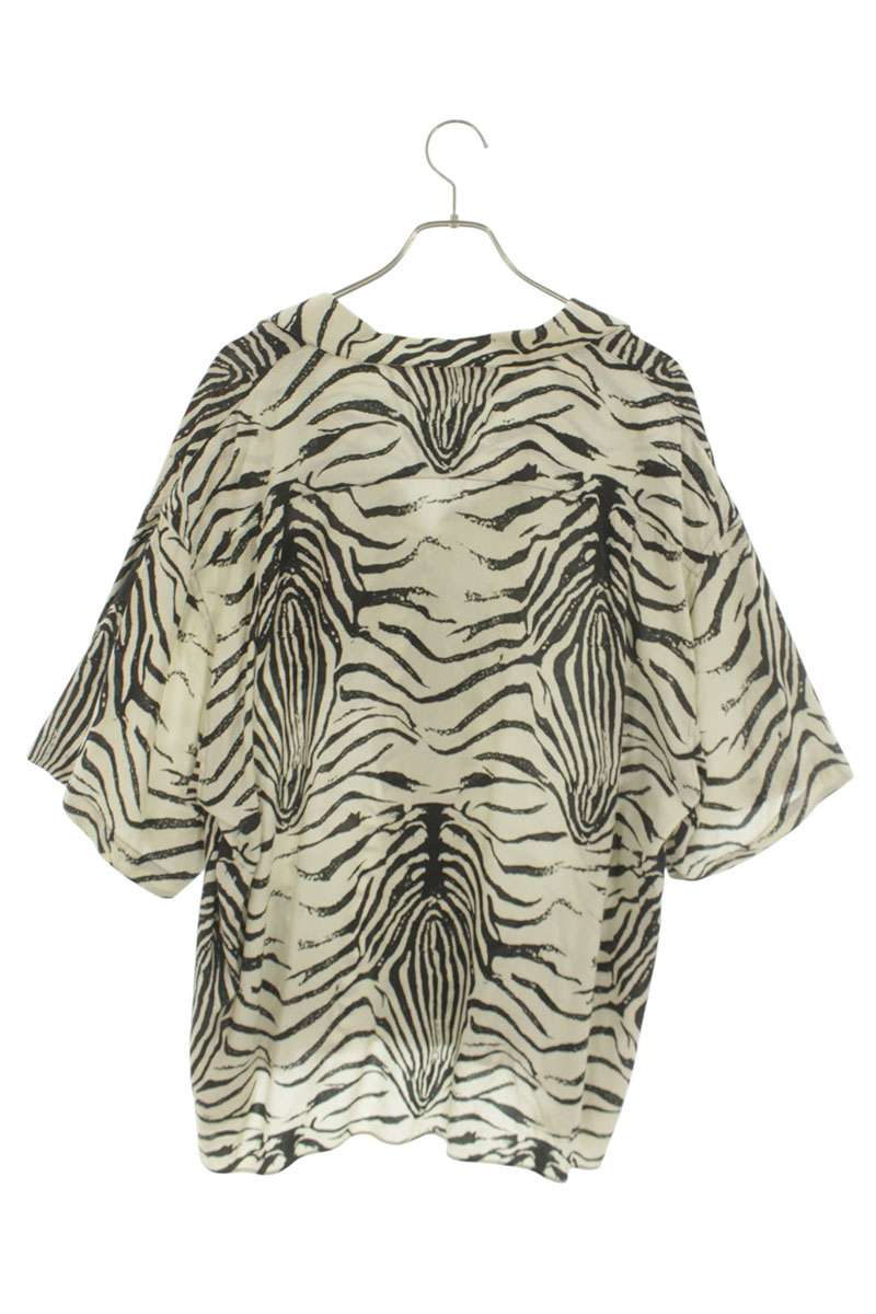 CELINE Rayon Zebra All-Over Print S/S Shirt Multi Size XXL