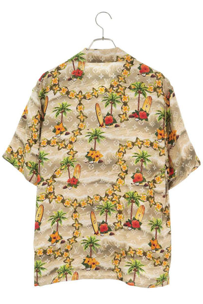 LOUISVUITTON Monogram All-Over Aloha Silk S/S Shirt Size XS