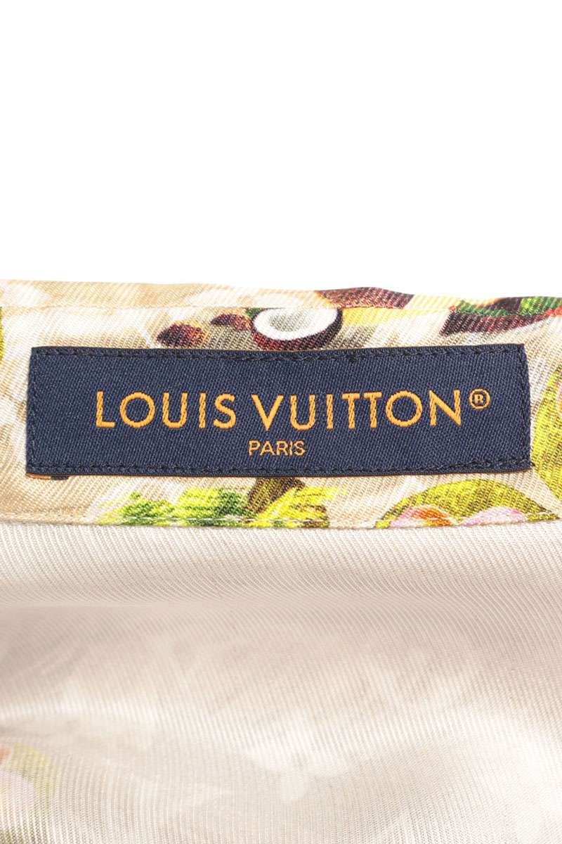 LOUISVUITTON Monogram All-Over Aloha Silk S/S Shirt Size XS