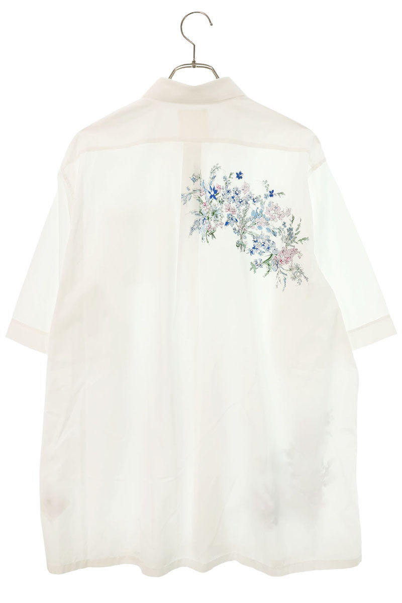 GIVENCHY Embroidered Floral S/S Shirt White Size XXL