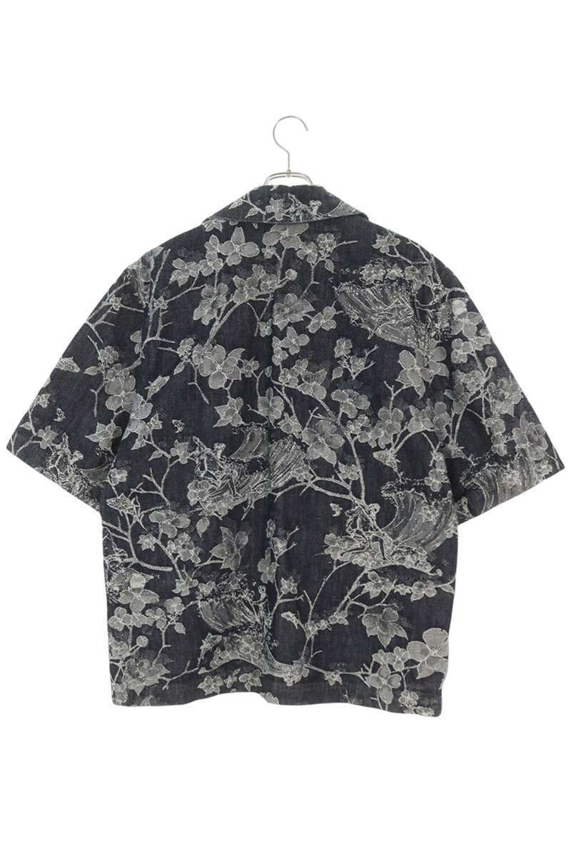 LOUISVUITTON 24AW Flower Jacquard Logo Denim Shirt Size M