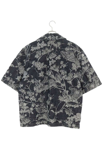 LOUISVUITTON 24AW Flower Jacquard Logo Denim Shirt Size M