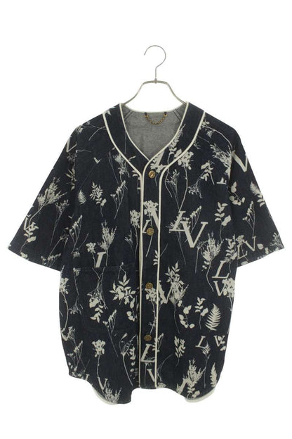 LOUISVUITTON 20AW LV Leaf Denim Baseball S/S Shirt Size M