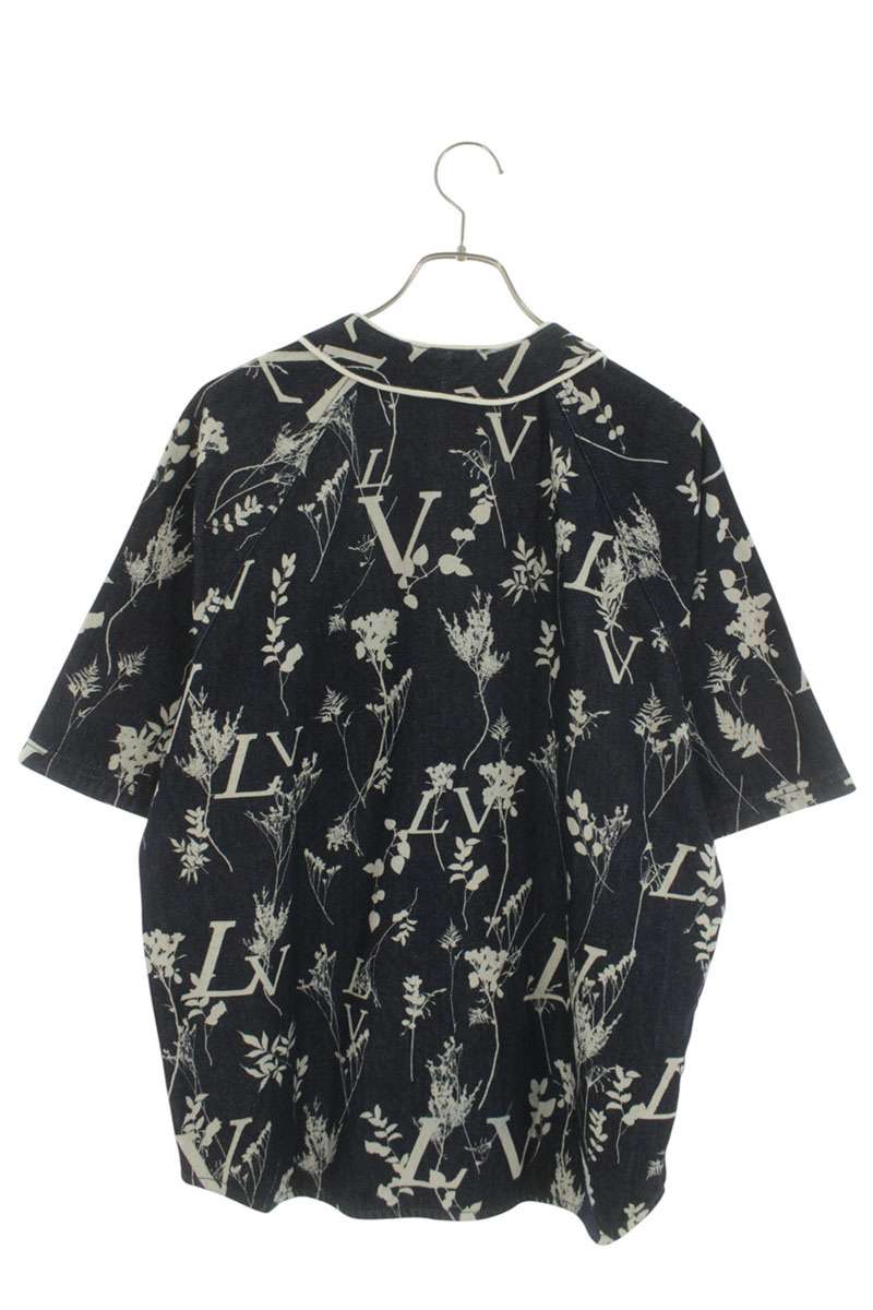 LOUISVUITTON 20AW LV Leaf Denim Baseball S/S Shirt Size M