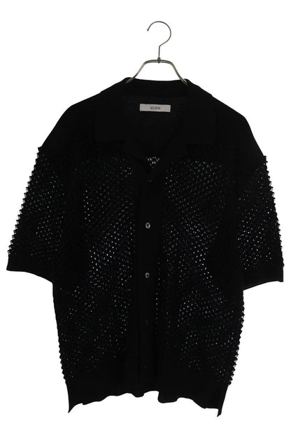 UJOH Open Collar Knit S/S Shirt Black Size XL