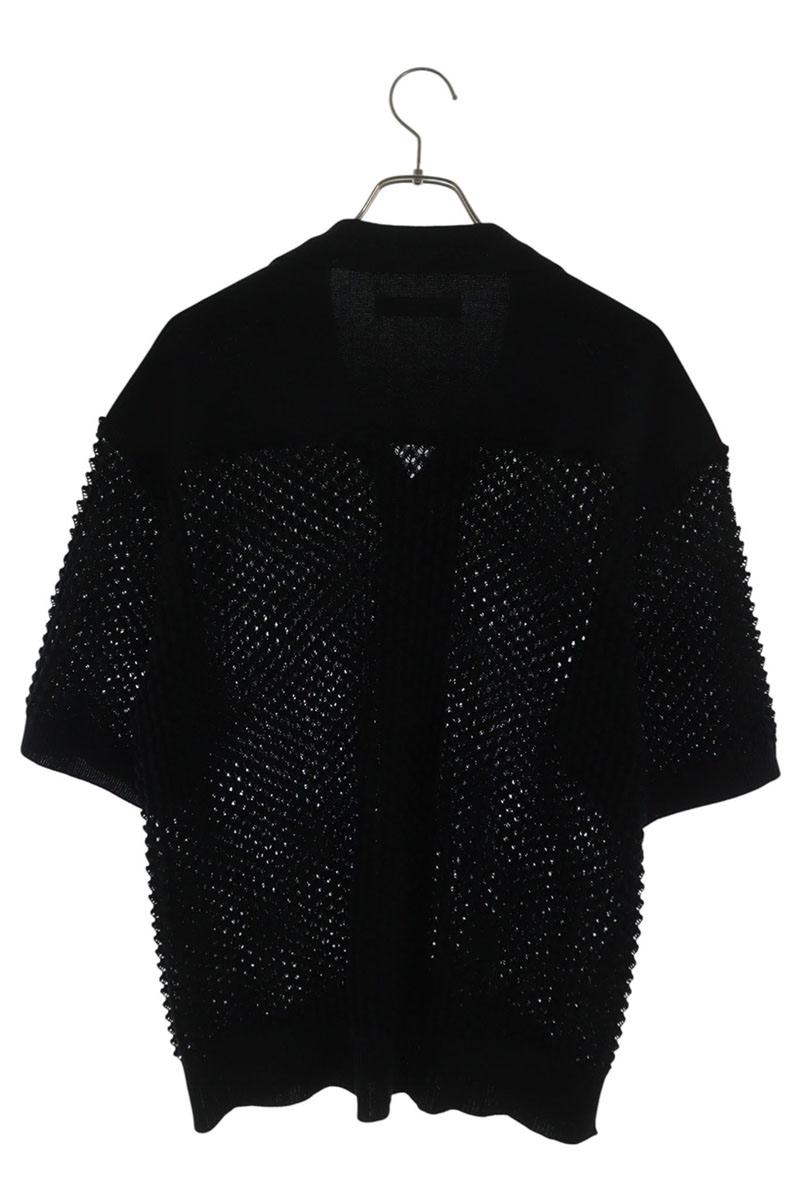 UJOH Open Collar Knit S/S Shirt Black Size XL