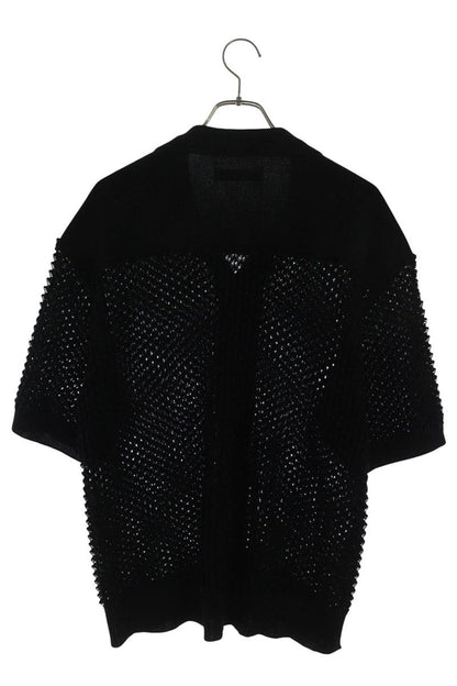 UJOH Open Collar Knit S/S Shirt Black Size XL