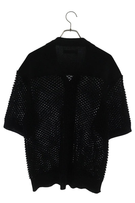 UJOH Open Collar Knit S/S Shirt Black Size XL