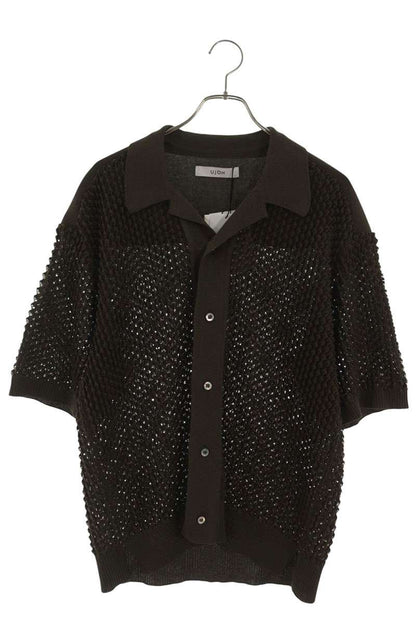 UJOH Open Collar Knit S/S Shirt Green Size XL