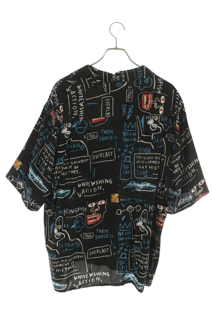 WACKO MARIA Basquiat Print S/S Rayon Shirt Black Size XL
