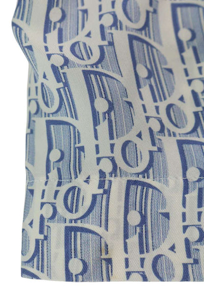 DIOR Oblique Silk All Over Pattern Short Sleeve Shirt Size S