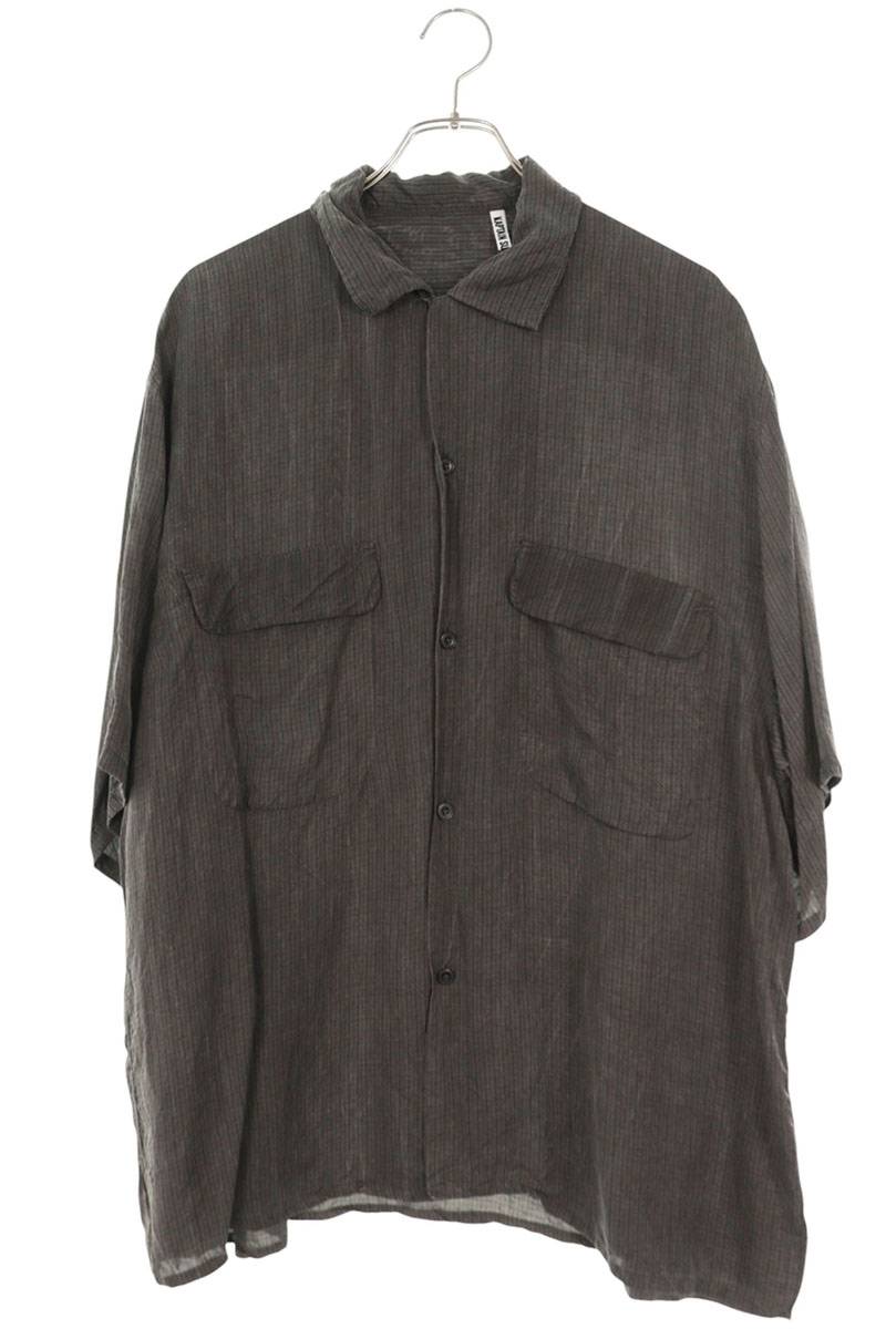 KAPTAIN SUNSHINE 25SS Cupro Open Collar S/S Gray Size XS