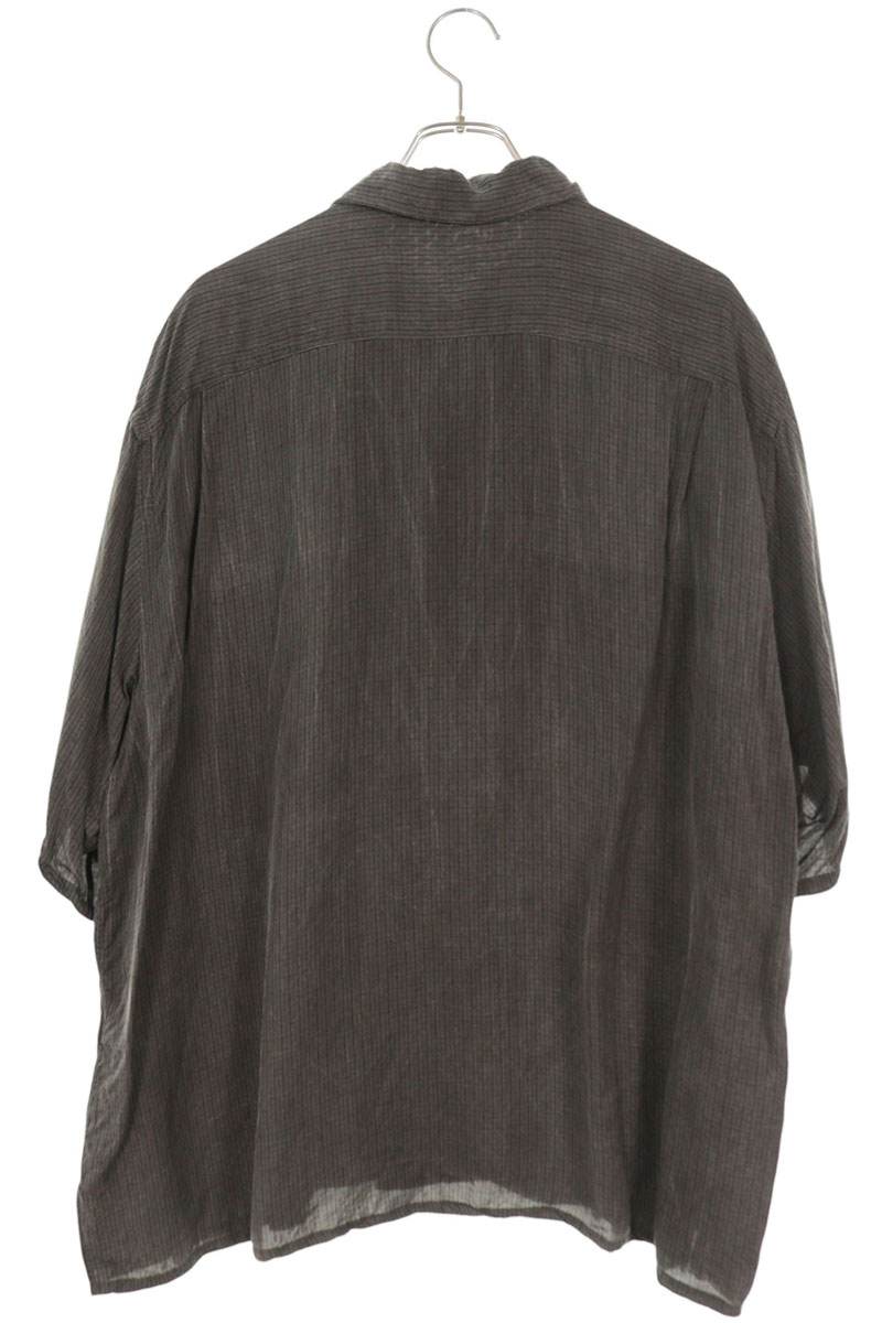 KAPTAIN SUNSHINE 25SS Cupro Open Collar S/S Gray Size XS