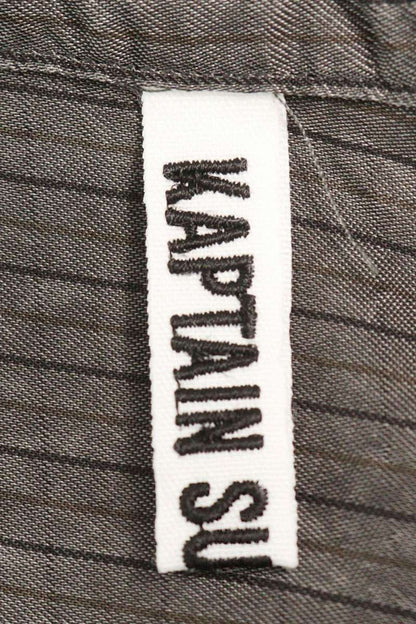 KAPTAIN SUNSHINE 25SS Cupro Open Collar S/S Gray Size XS