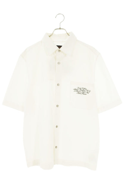 LOUISVUITTON Embellished Embroidered Cotton Shirt Size S
