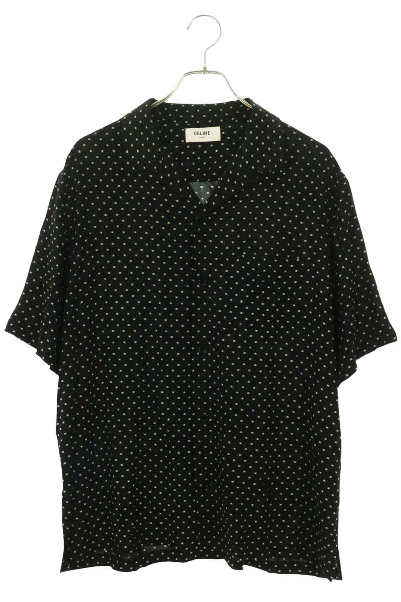 CELINE Trionphe Print Short Sleeve Shirt Size XXL