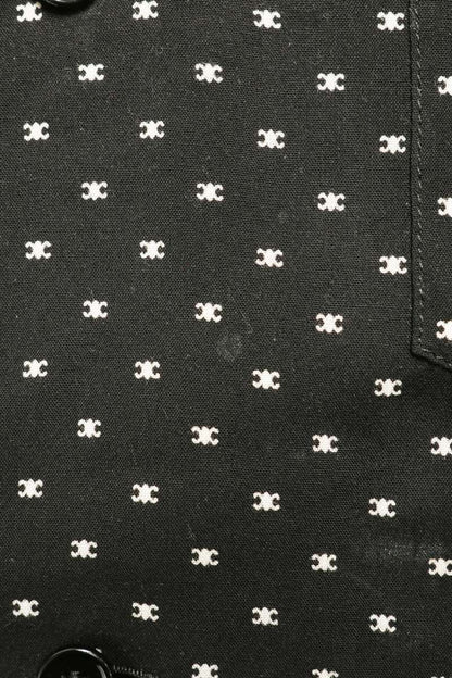 CELINE Trionphe Print Short Sleeve Shirt Size XXL