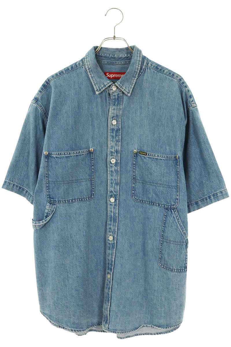 SUPREME 25SS Loose Fit S/S Denim Painter Shirt Size M