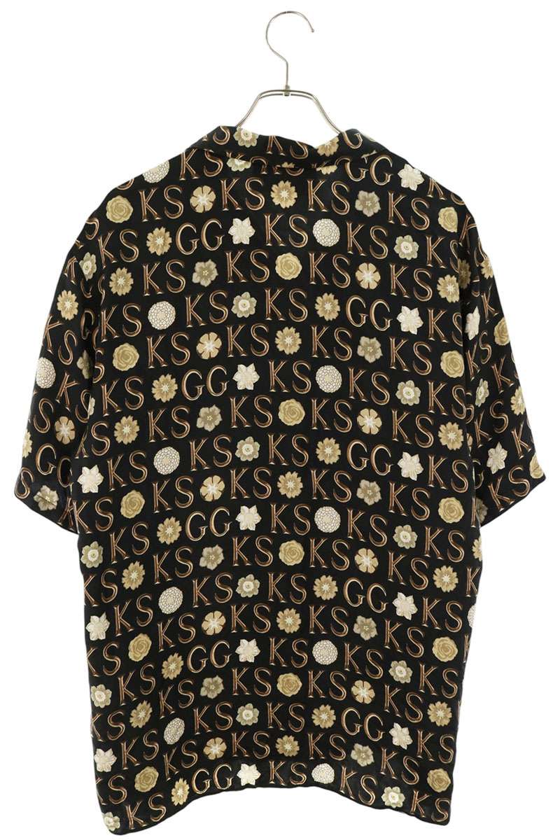 GUCCI All-over Logo Silk S/S Shirt Multi Size M