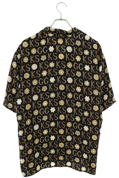GUCCI All-over Logo Silk S/S Shirt Multi Size M