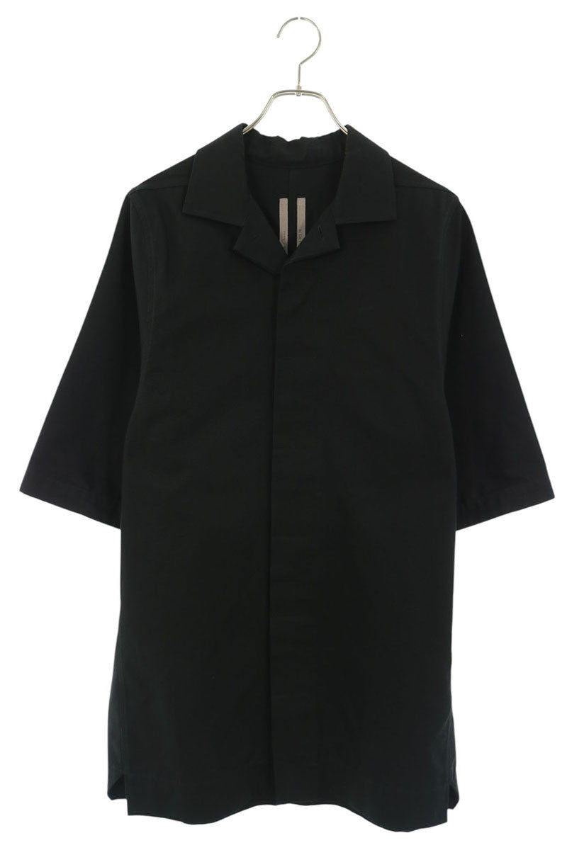 Rick Owens 16SS Black Oversized Cotton SS Shirt Size 46