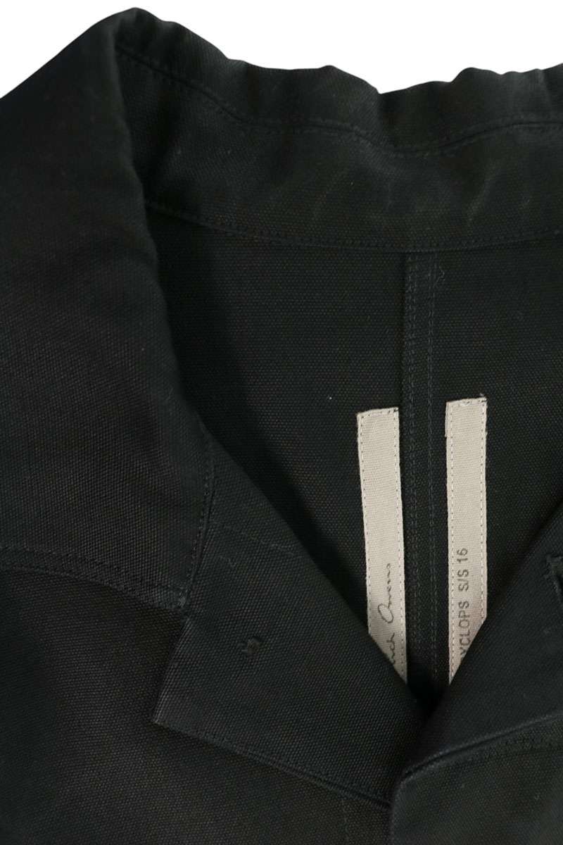 Rick Owens 16SS Black Oversized Cotton SS Shirt Size 46